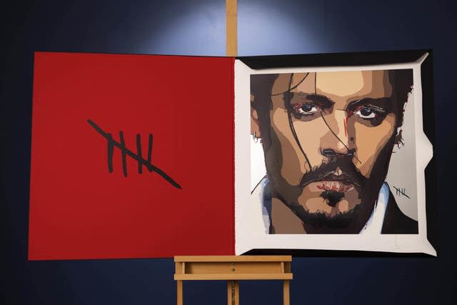 Johnny Depp self-portrait on sale