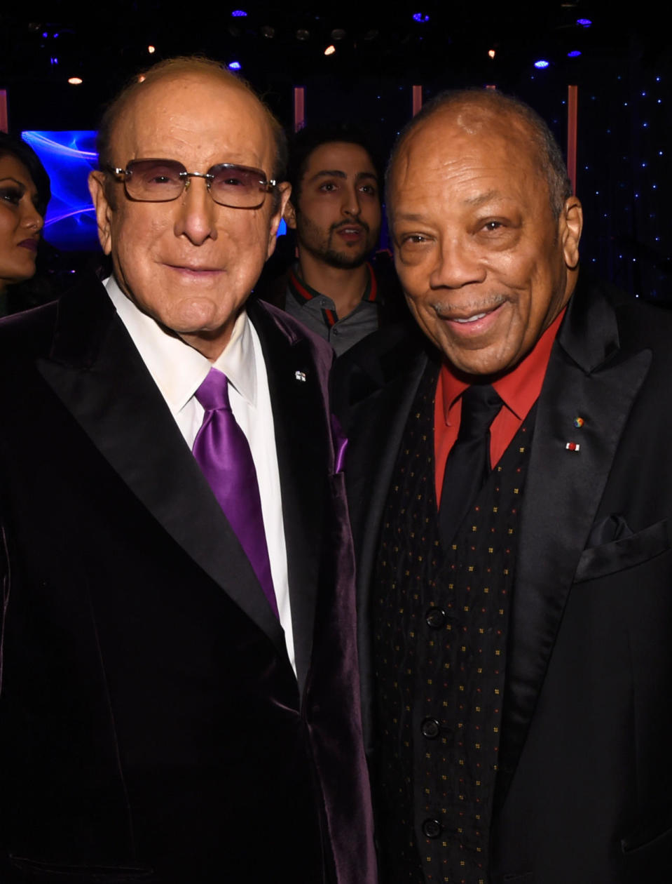 Clive Davis and Quincy Jones at Davis’s Pre-Grammy party. 