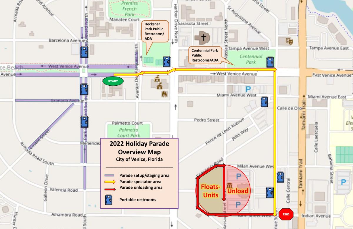 Venice Holiday Parade set for Nov. 26; spectators can set out lawn