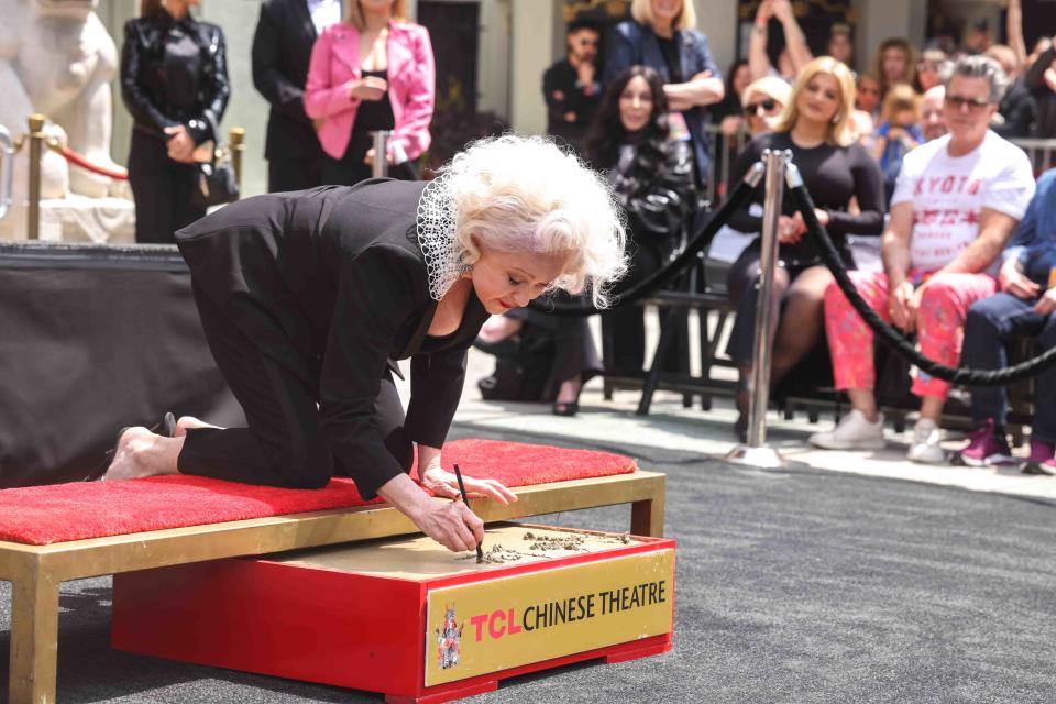 HOLLYWOOD, CALIFORNIA - JUNE 04: Cyndi Lauper attends her hand and footprint ceremony at TCL Chinese Theatre on June 04, 2024 in Hollywood, California. (Photo by Randy Shropshire/Getty Images for Paramount+)