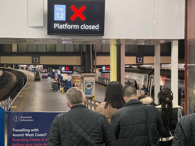 Birmingham London main line blocked and all trains cancelled