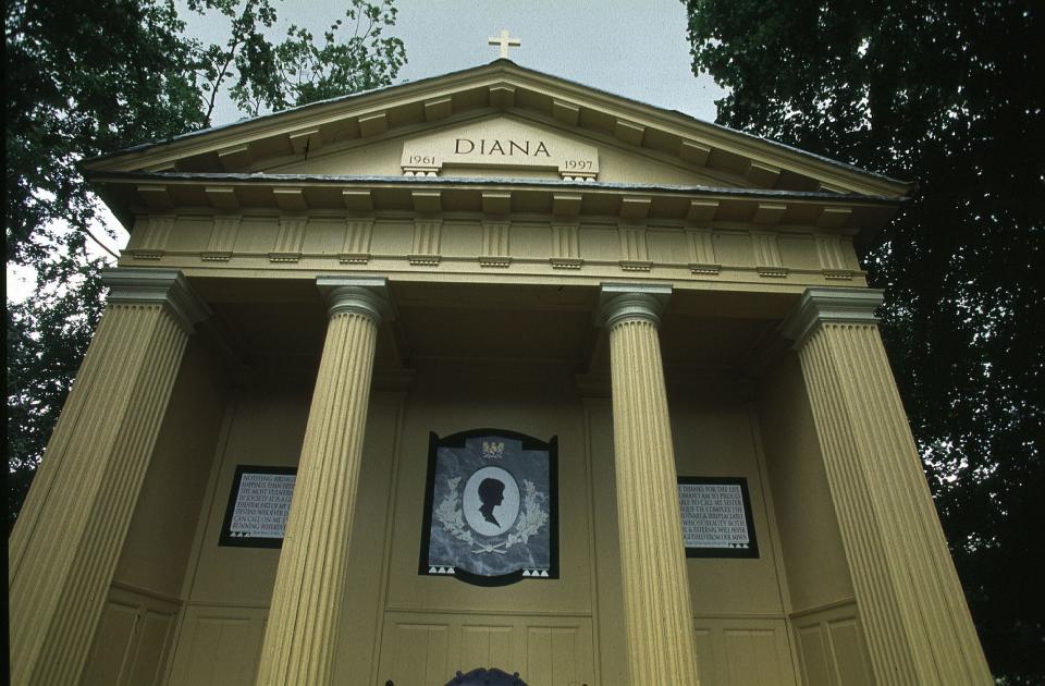 A memorial for Princess Diana at Althorp House