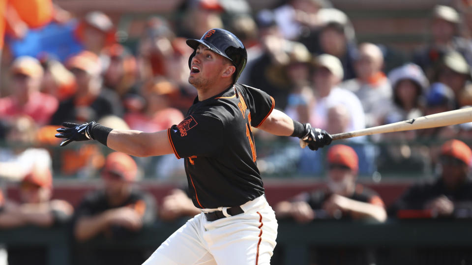 Joe Panik just keeps hitting home runs. (AP Photo)