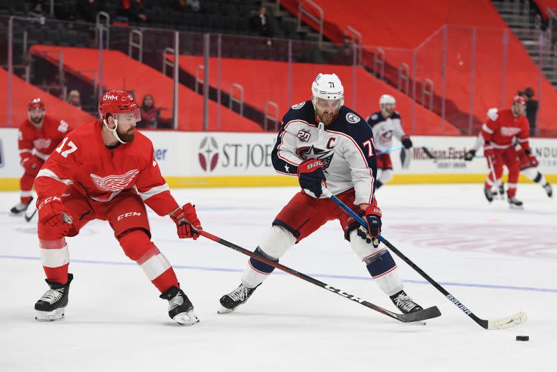 NHL: Columbus Blue Jackets at Detroit Red Wings