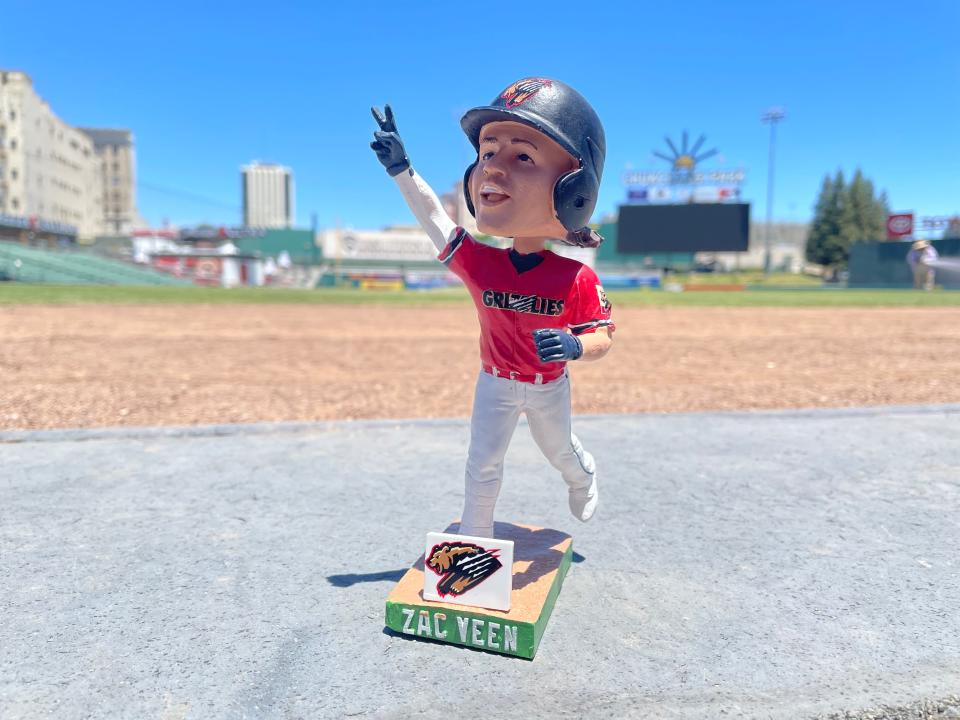 Spruce Creek graduate Zac Veen called his first-ever bobblehead "one of the highlights of my baseball career." He first saw a prototype last offseason.