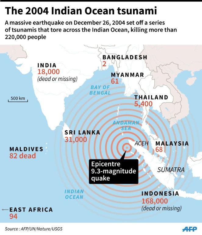 Map and factfile on the 2004 Indian Ocean tsunami that left more than 220,000 people killed