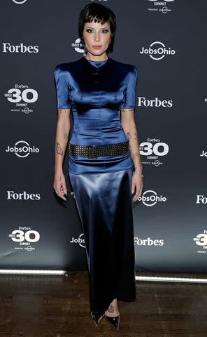 <p>Taylor Hill/Getty Images</p> Halsey attends the Forbes 30 Under 30 Summit in Cleveland.