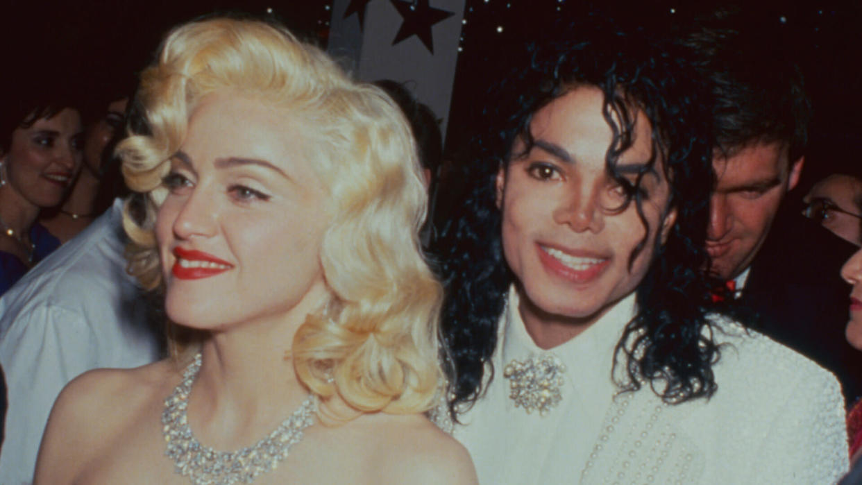 Singers Madonna and Michael Jackson at the Academy Awards. (Photo by Time Life Pictures/DMI/The LIFE Picture Collection/Getty Images)