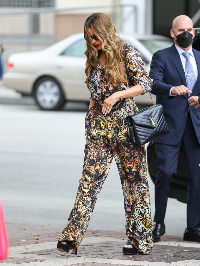 Sofia Vergara arrives in Los Angeles for “America’s Got Talent” on April 2, 2022. - Credit: Bellocqimages/Bauergriffin.com / MEGA