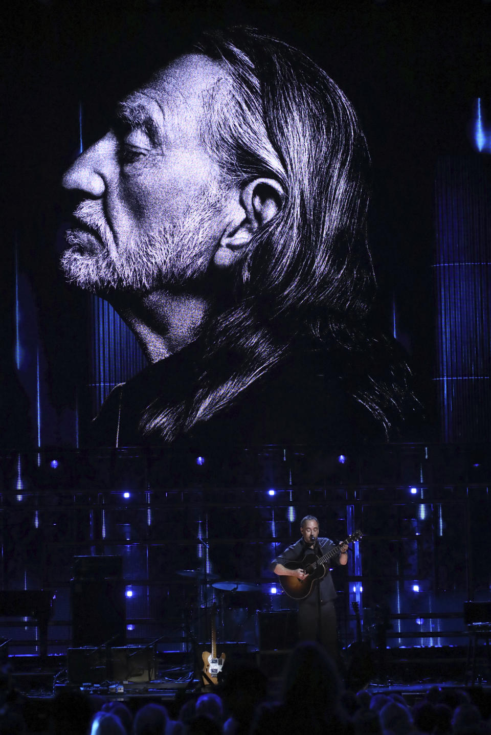 Dave Matthews performs during the Rock & Roll Hall of Fame Induction Ceremony on Friday, Nov. 3, 2023, at Barclays Center in New York. (Photo by Andy Kropa/Invision/AP)