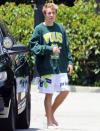 <p>Justin Bieber steps out solo on Sunday in Beverly Hills. </p>