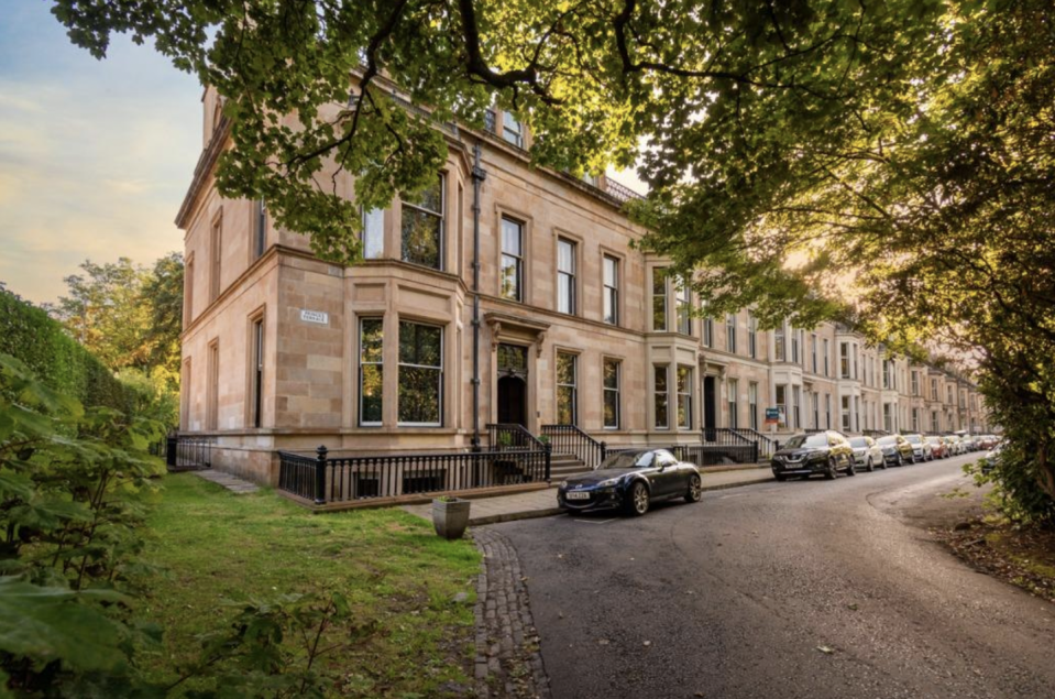 <p>Designed by renowned architect James Thomson and originally constructed circa 1870, 1 Princes Terrace is an architecturally unique end-of-terrace townhouse. </p><p>Stunning stained-glass windows and doors, stone pillars and geo-metric ceilings are all part of what sets this property apart, and it also features on the Scottish monuments list.</p><p>This property is currently on the market for £1,500,000 with Clyde Property, Westend via <a href="https://www.rightmove.co.uk/properties/113482004#/" rel="nofollow noopener" target="_blank" data-ylk="slk:Rightmove;elm:context_link;itc:0;sec:content-canvas" class="link ">Rightmove</a>.</p>