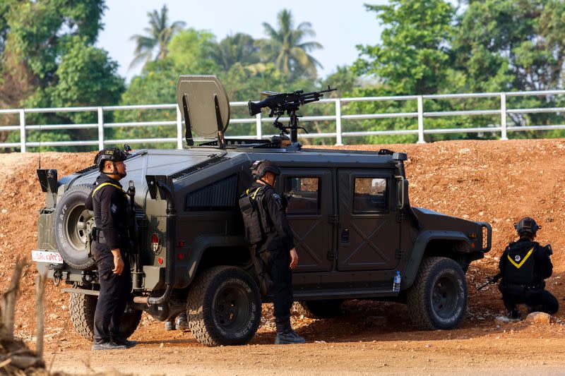 Fighting on the Myanmar side between the Karen National Liberation Army (KNLA) and Myanmar's troops, which continues near the Thailand-Myanmar border