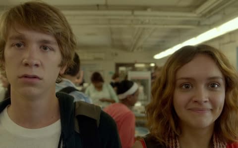 Thomas Mann and Olivia Cooke in Me, Earl and the Dying Girl (2015) - Credit: Film Stills