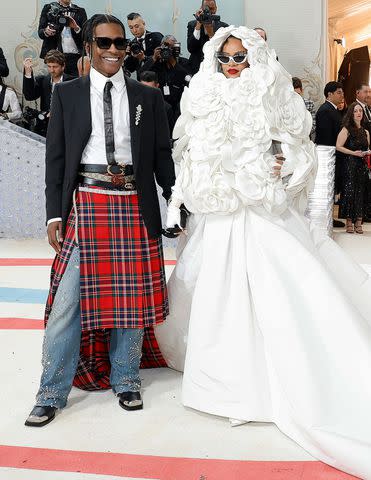 Mike Coppola/Getty A$AP Rocky and Rihanna at the 2023 Met Gala.