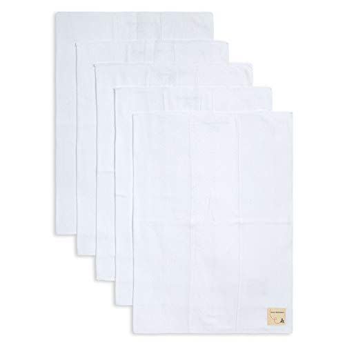 Extra Absorbent 100% Organic Cotton Burp Cloths 5-Pack