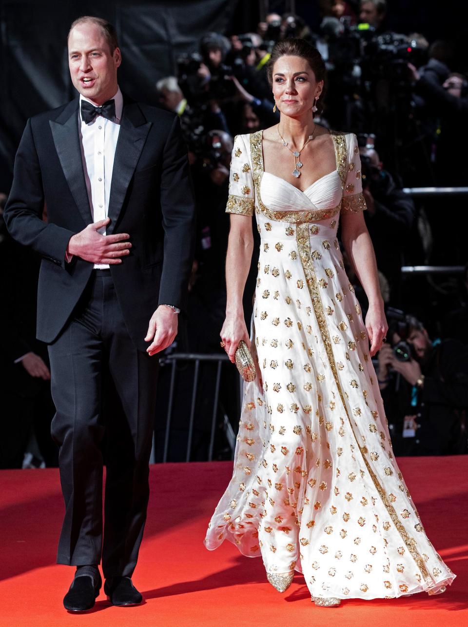 Prinz William und Herzogin Kate trafen bei den diesjährigen Baftas ein