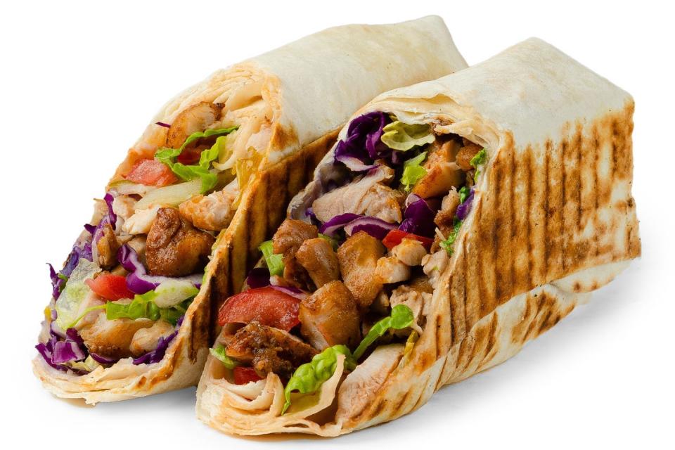 Chicken shawarma wraps