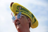 <p>Kathy Schultz of New York City attends the Nathan’s Famous Fourth of July International Hot Dog-Eating Contest at Coney Island in Brooklyn, New York City, U.S, July 4, 2017. (Andrew Kelly/Reuters) </p>