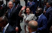 US Vice President, Kamala Harris, arrives at the Kotoka International Airport in Ghana