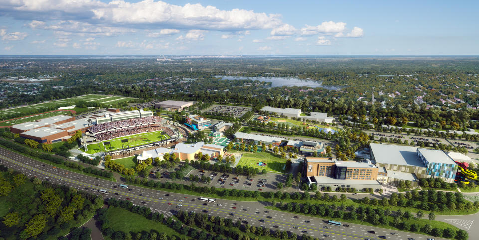 Renderings provided by the Hall of Fame Resort & Entertainment Company.