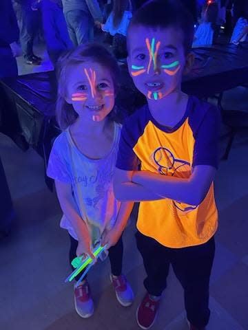 Students at B.L. Miller Elementary School had fun with face-painting and other activities during the recent evening of STEM activities with a glowing twist.