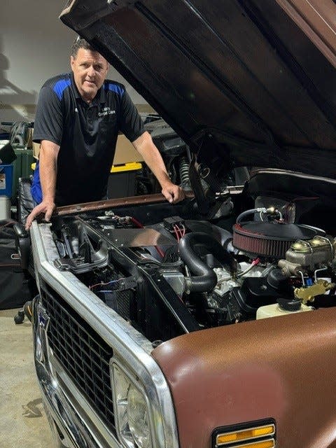 CAR OF THE DAY: Bob Lain of Redding works on his 1972 Chevy C10 pickup truck. As of April 19, 2024, Lain replaced the exhaust system, wheels and tires. Look for his truck at Kool April Nites on Saturday April 27, 2024.