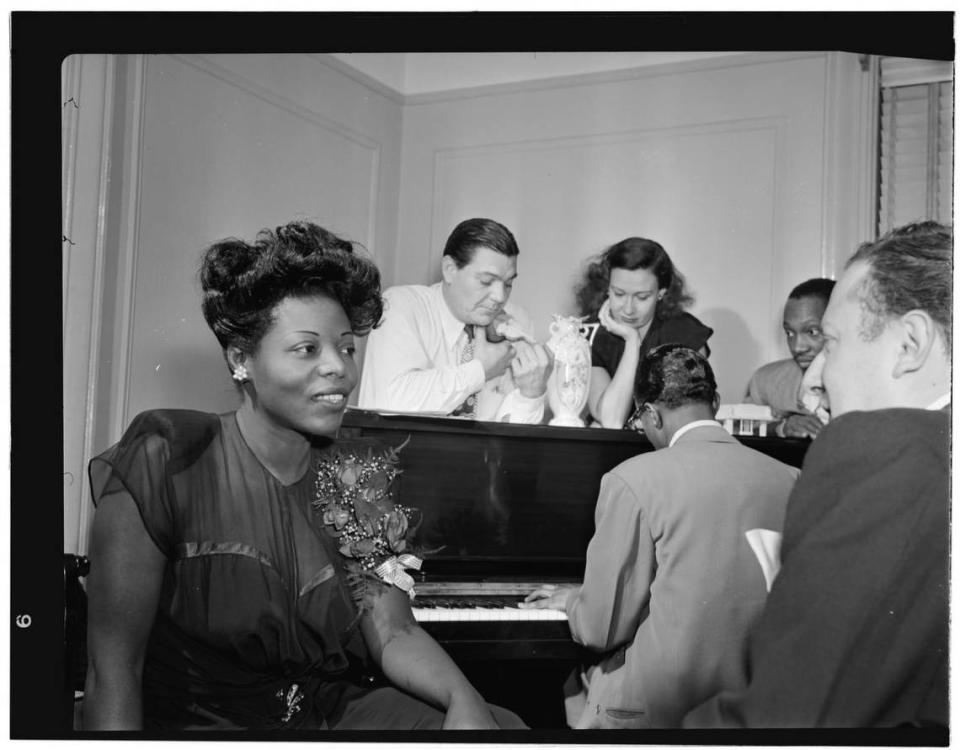 The work and life of jazz composer Mary Lou Williams (left) will be celebrated during New World Symphony’s “I Dream A World” festival.” This photograph of Williams was taken in her New York apartment in 1947.