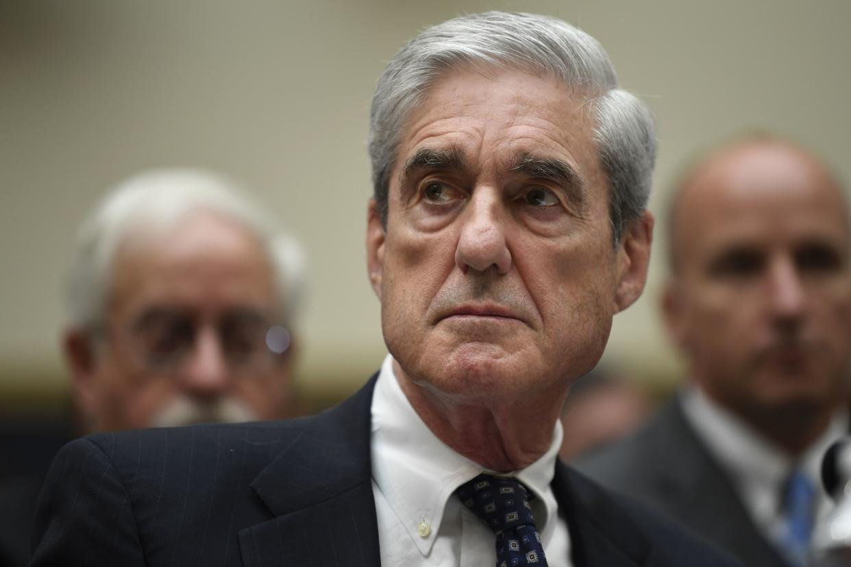FILE - Former special counsel Robert Mueller testifies on Capitol Hill in Washington before the House Judiciary Committee hearing on his report on Russian election interference on July 24, 2019. 