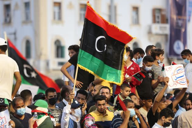 TRIPOLI, LIBYA - SEPTEMBER 24: Thousands of Libyans stage a protest against the 