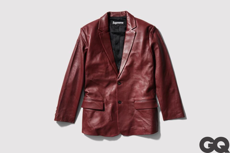 Leather blazer, spring-summer 2019.