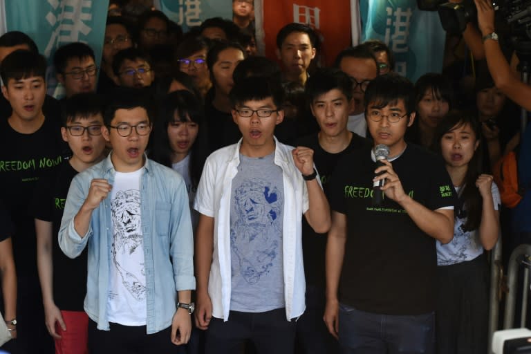 Joshua Wong, Nathan Law and Alex Chow were sentenced to six months, eight months and seven months jail respectively in Hong Kong Thursday