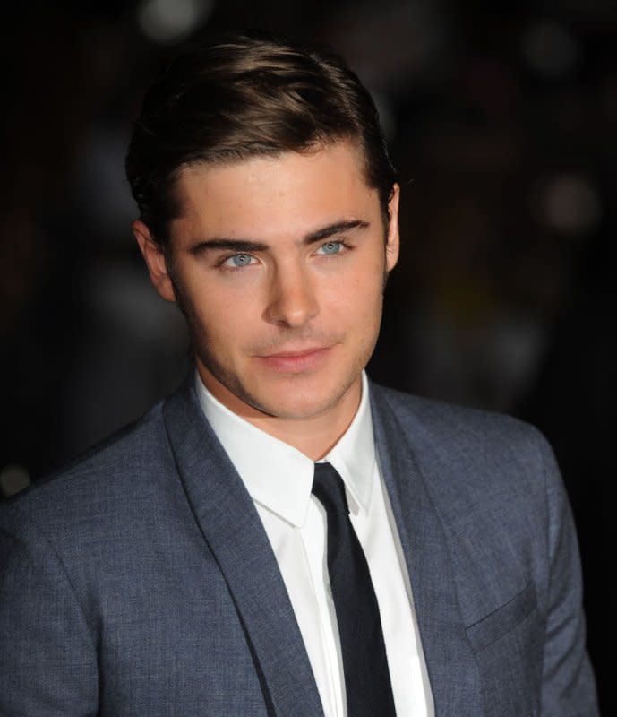 Zac Efron attends the premiere of "17 Again" at Odeon West End, Leicester Square in London in 2009. File Photo by Rune Hellestad/UPI