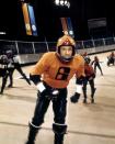 <p><em>Rollerball</em> is a dystopian sports film starring James Caan as the captain of a “Rollerball” team. In response to his refusal to retire, the corporation which runs Rollerball decides to remove penalties to increase violence in hopes that he will be killed in the upcoming matches. </p>