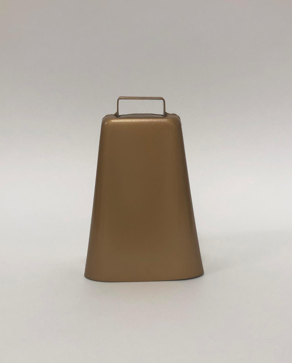 The cowbell that staffers at the Samaritan’s Purse emergency field hospital in Central Park would ring every time they’d discharge a patient<span class="copyright">Courtesy New-York Historical Society</span>