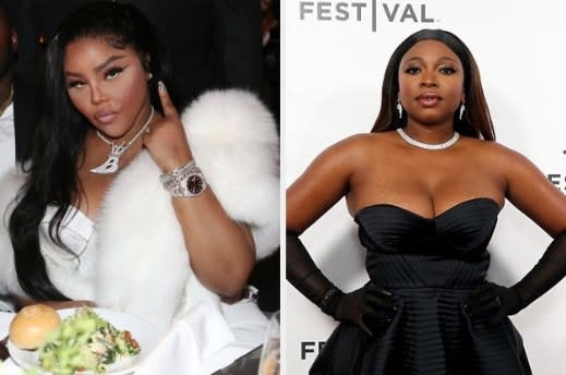 Lil' Kim on the left and Naturi Naughton on the right