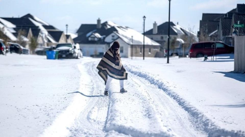 Neighbourhoods like this one in Pflugerville faced many hours without electricity