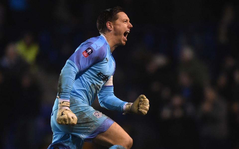 Tranmere captain Scott Davies is a Manchester City fan, so will be relishing the chance to take on their local rivals when Tranmere play them in the FA Cup on Sunday - Getty Images Europe