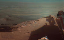 Fotografía del cráter Endeavour de Marte captada por la misión de exploración Rover Opportunity.