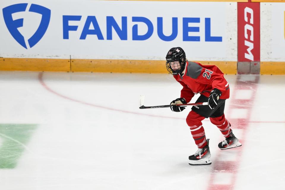 PWHL Ottawa defender Ashton Bell skates during her team's opener against Montreal in January. (Minas Panagiotakis/Getty Images - image credit)