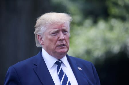 U.S. President Trump departs for travel to New Jersey at the White House in Washington