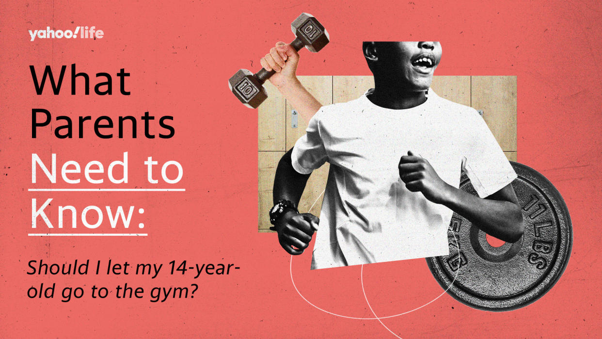 Is the gym safe for young teens? Here's what experts advise. (Image: Getty; illustration by Quinn Lemmers)