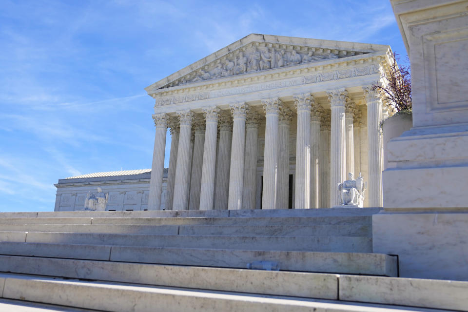 The Supreme Court is seen on Election Day in Washington, Tuesday, Nov. 8, 2022. (AP Photo/Mariam Zuhaib)