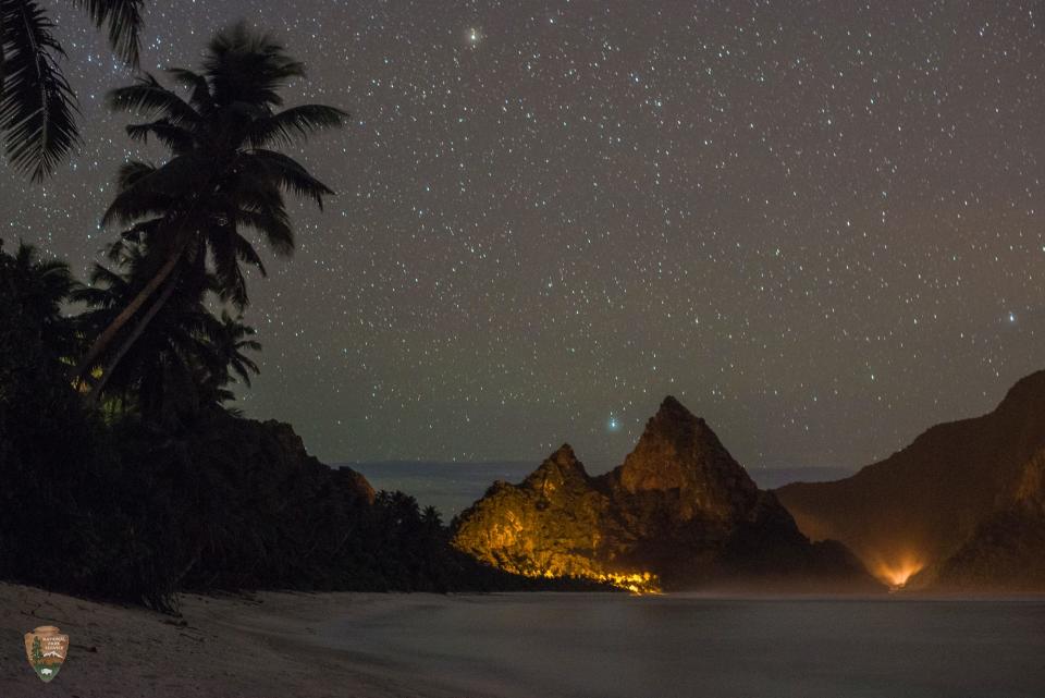 Countless starts illuminate the sky over Ofu Island.