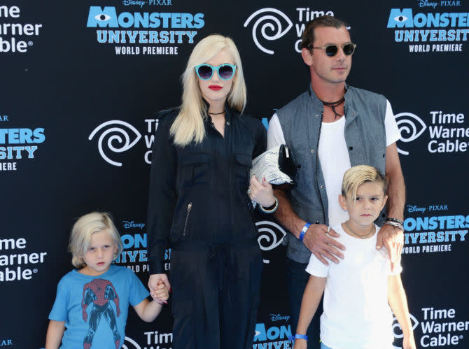 Gwen and Gavin with Kingston and Zuma [Image by Jason Kempin/Getty Images]