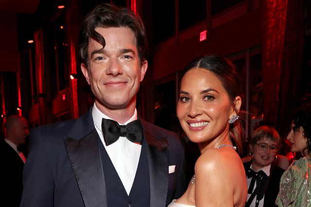 <p>Kevin Mazur/VF24/WireImage </p> John Mulaney and Olivia Munn