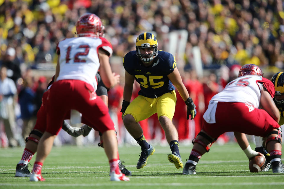 Joe Bolden racked up 270 total tackles during his career at Michigan. (Photo by Leon Halip/Getty Images)