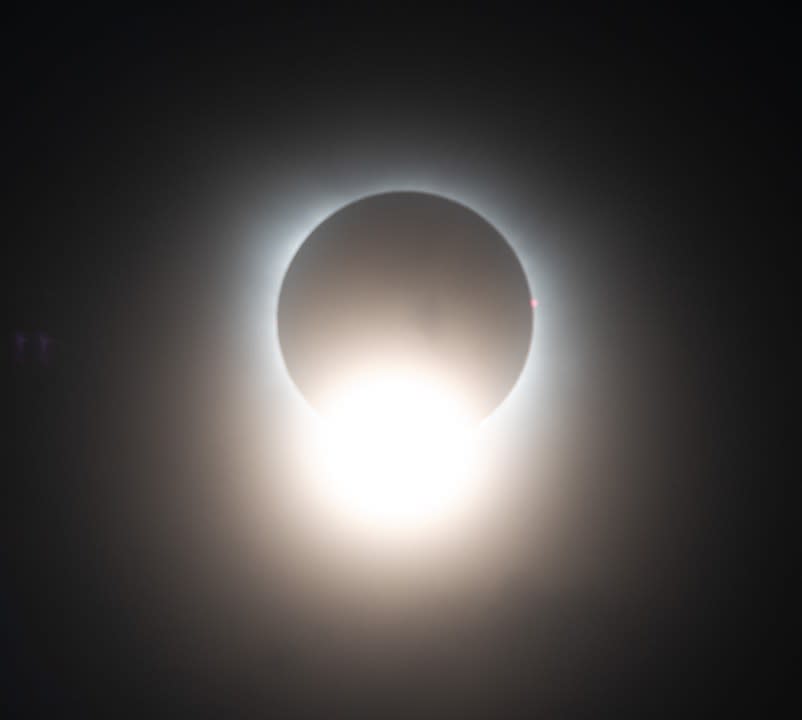 View of the April 8 eclipse in Austin, Texas (Courtesy: Peter Swartz)