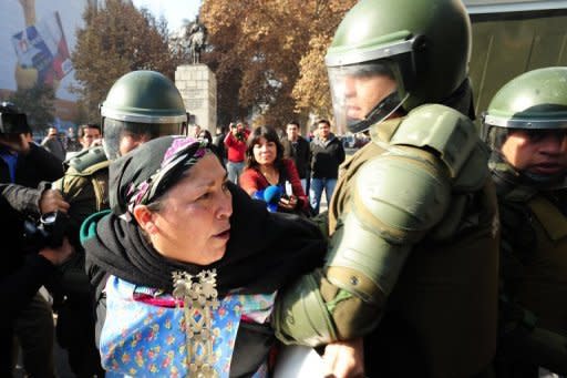 La policía chilena ha recibido críticas por la violencia contra los mapuches (AFP)