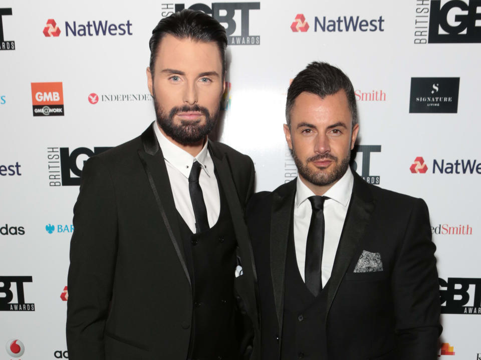 Red Carpet Arrivals for British LGBT Awards  Featuring: Rylan Clark-Neal, Dan Neal Where: London, United Kingdom When: 12 May 2017 Credit: Phil Lewis/WENN.com